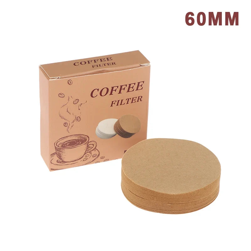 Espresso Puck Screen & Coffee Filter Papers 54–68mm | 100pc Espresso Filter Papers Qme Khaki 60mm