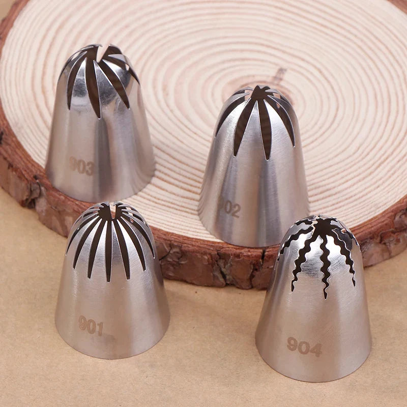 Large Close Star Piping Nozzle Tips – 304 Stainless Steel Cake Piping Nozzle Qme