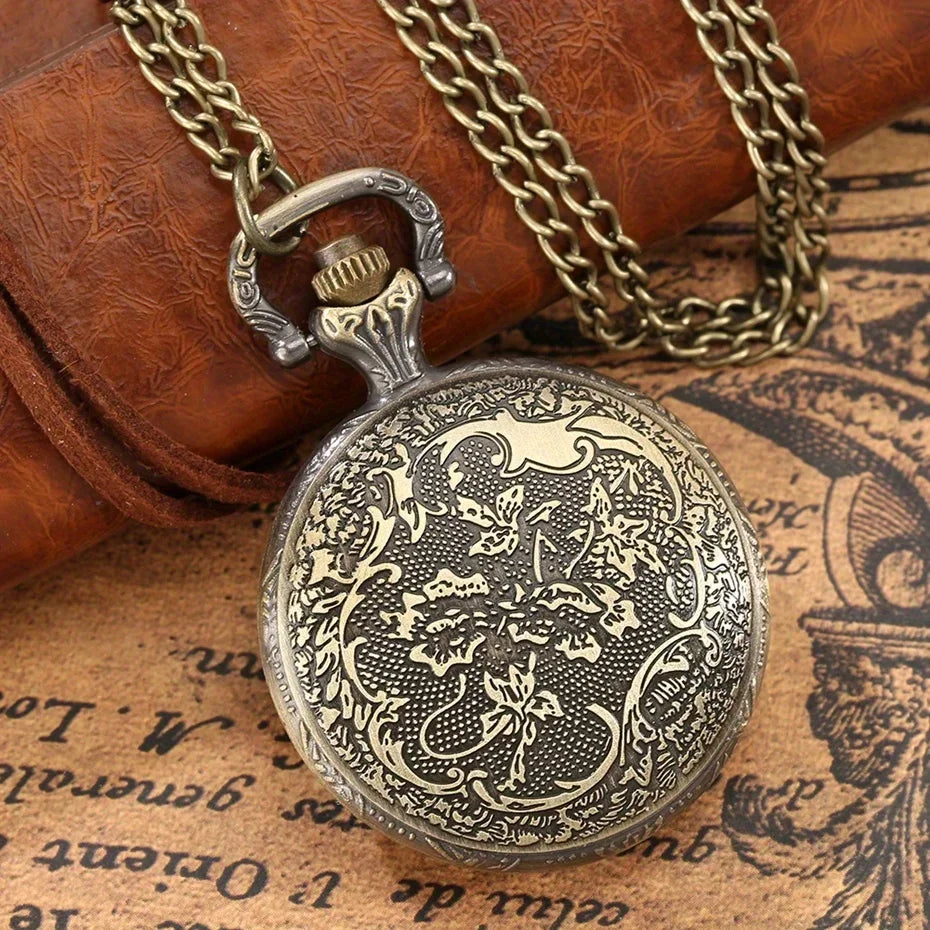 Tibetan Buddhist Temple Quartz Pocket Watch with Chain Pocket Watch Qme