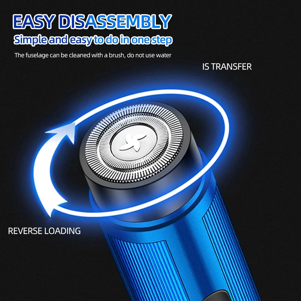 Qme Mini Portable Electric Shaver for Men – USB Rechargeable Portable Electric Shaver Qme