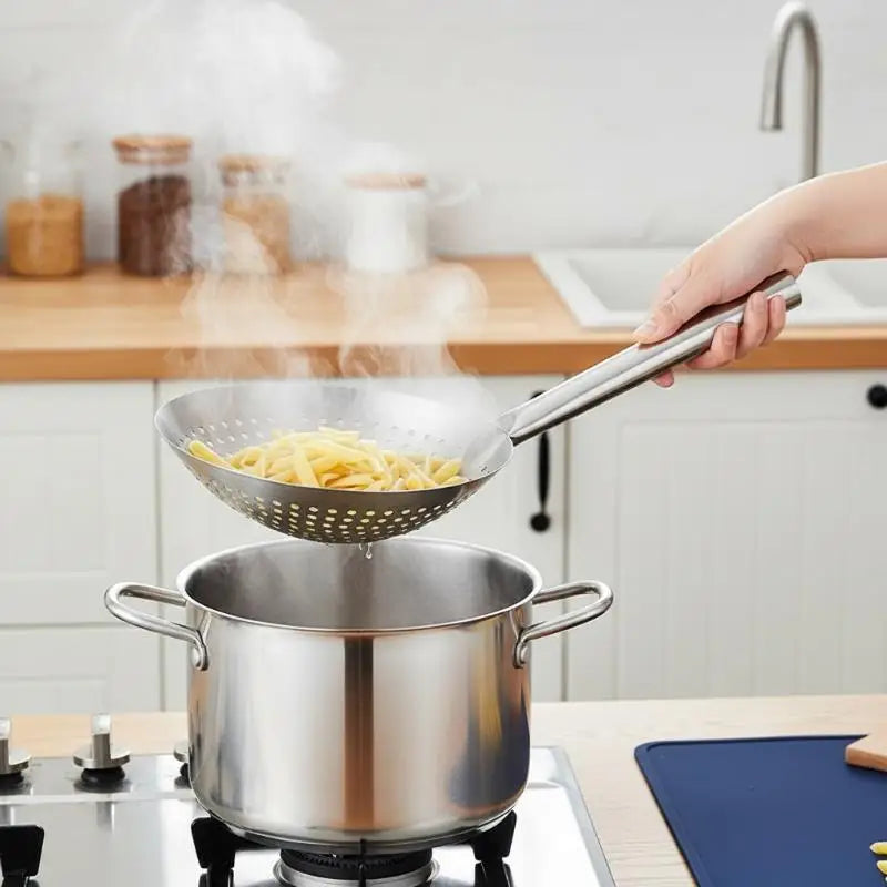 Stainless Steel Colander with Handle – Multifunction Kitchen Strainer Kitchen Colander Strainer Qme