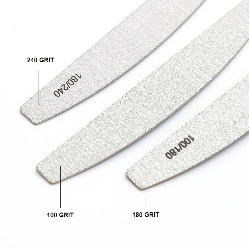 50 Professional Wooden Nail Files 180 240 Grit Buffer Set Nail Files Set Qme