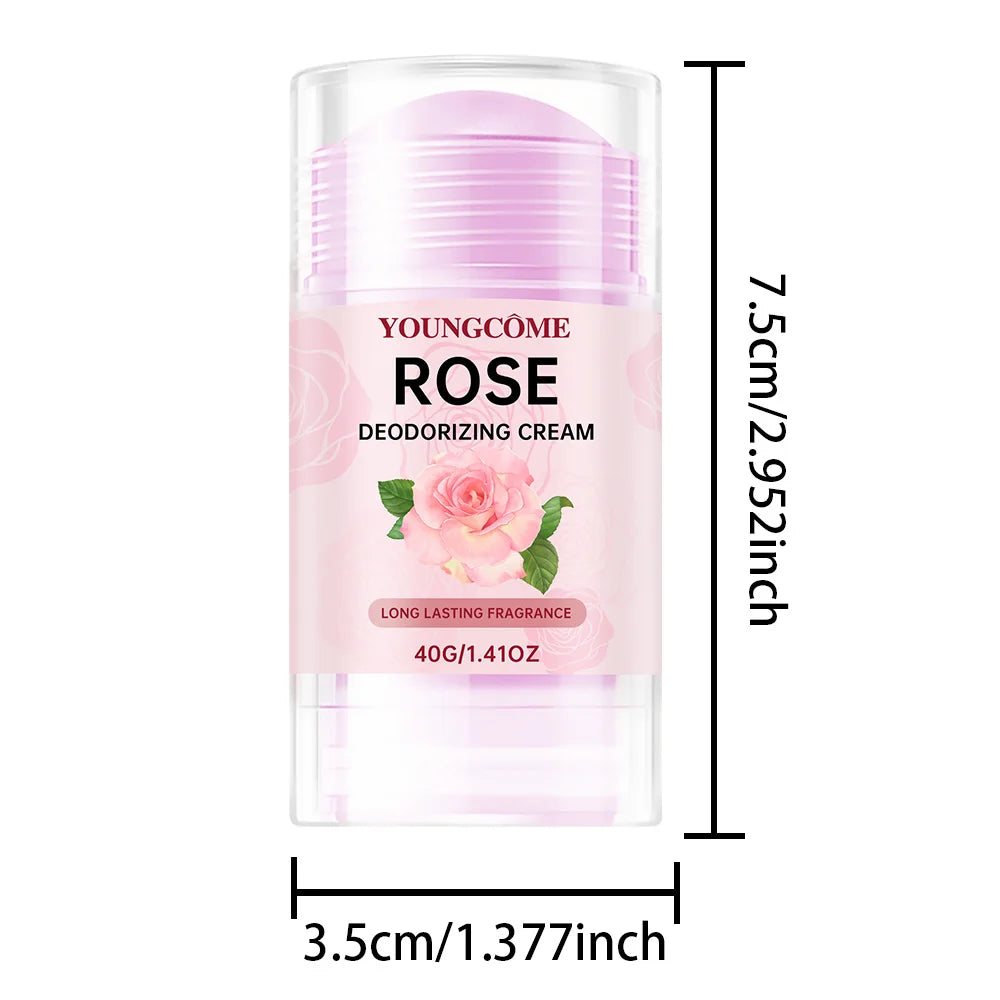 YOUNGCOME Rose Deodorant Stick – All-Day Fresh & Dry Deodorant Stick Qst Cinnamon