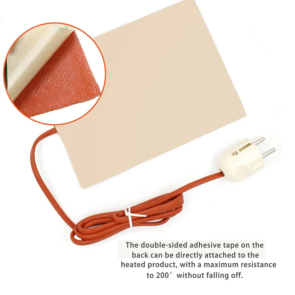 300W Flexible Silicone Heater Pad Waterproof Tank Heating Mat Silicone Heater Pad Qme