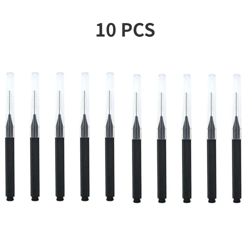 Mini Disposable Eyebrow Lifting Brushes – Bendable Spiral Spoolie Disposable Brow Brush Qme 10PCS Black
