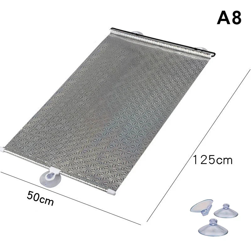 Portable Retractable Roller Shade with Suction Cups – Car & Home Car Window Shade Qme A8