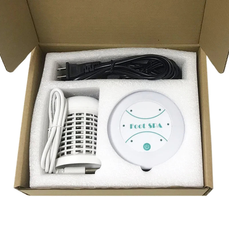 Ionic Foot Bath Spa Machine – Electric Footbath Array Kit Ionic Foot Spa Qst White With Box US Plug