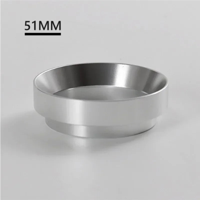 Magnetic Espresso Dosing Ring – Aluminum Funnel, 6 Colors Espresso Dosing Ring Qme Silver 51MM