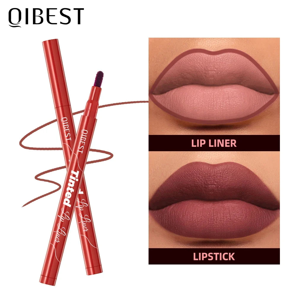 QIBEST 5-Color Nude Matte Lip Liner Pen – Non-Drying, Waterproof Lip Liner Pen Qme