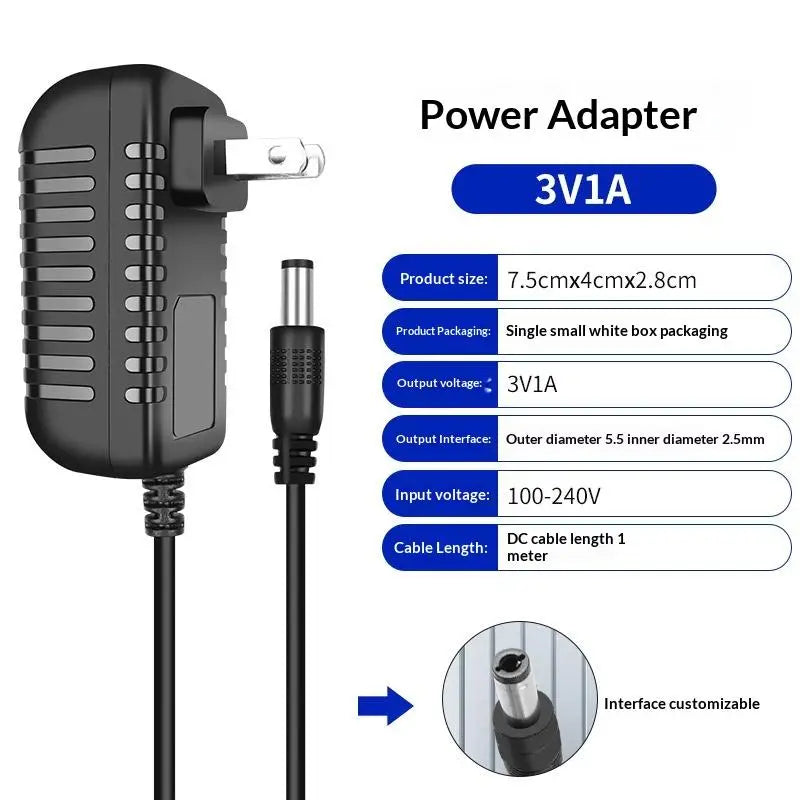 Universal DC Power Adapter Converter Plug – CCTV DVR NVR LED DC Power Adapter Qme 3V1A