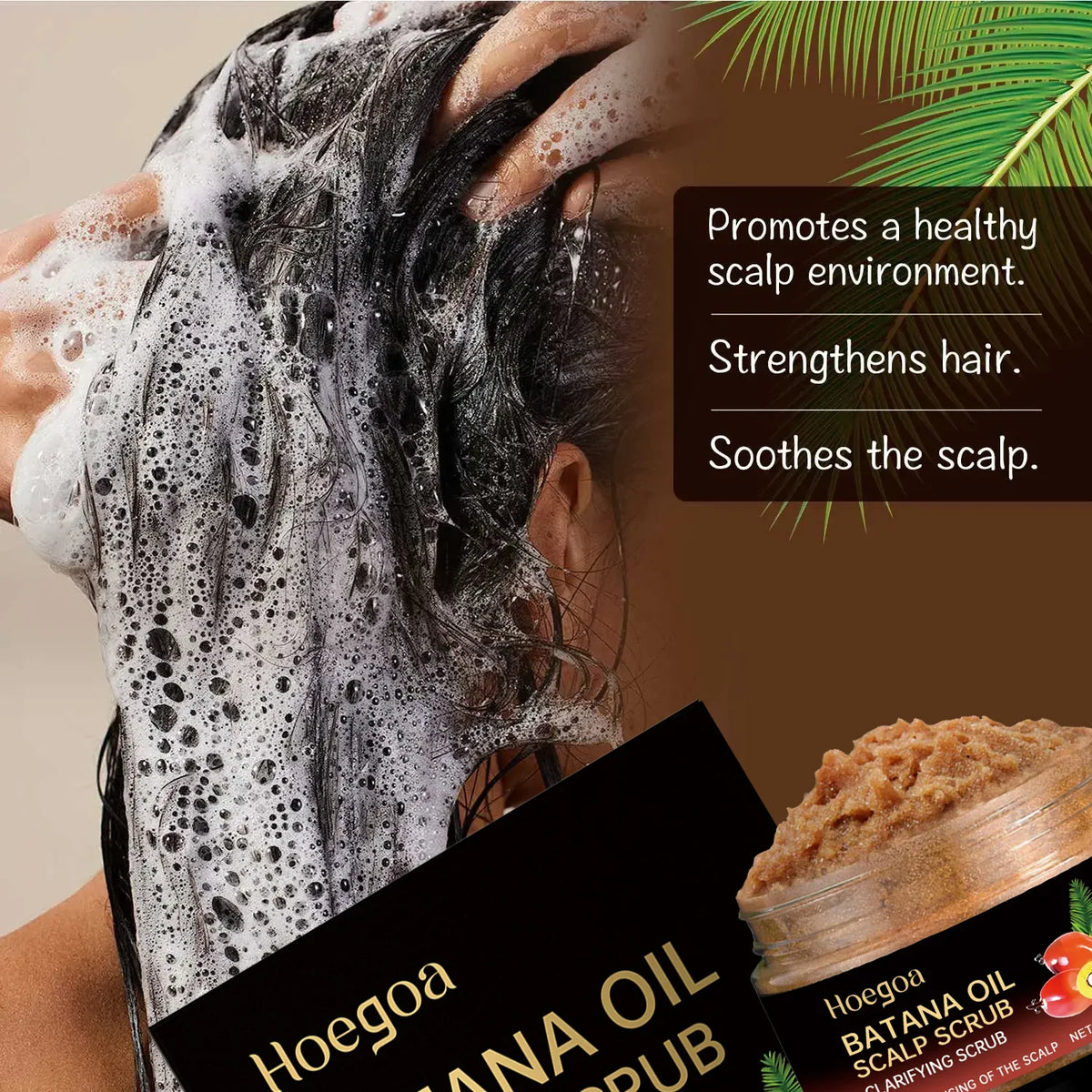 Batana Oil Scalp Scrub – Deep Cleansing & Strengthening Hair Scalp Scrub Treatment Qme