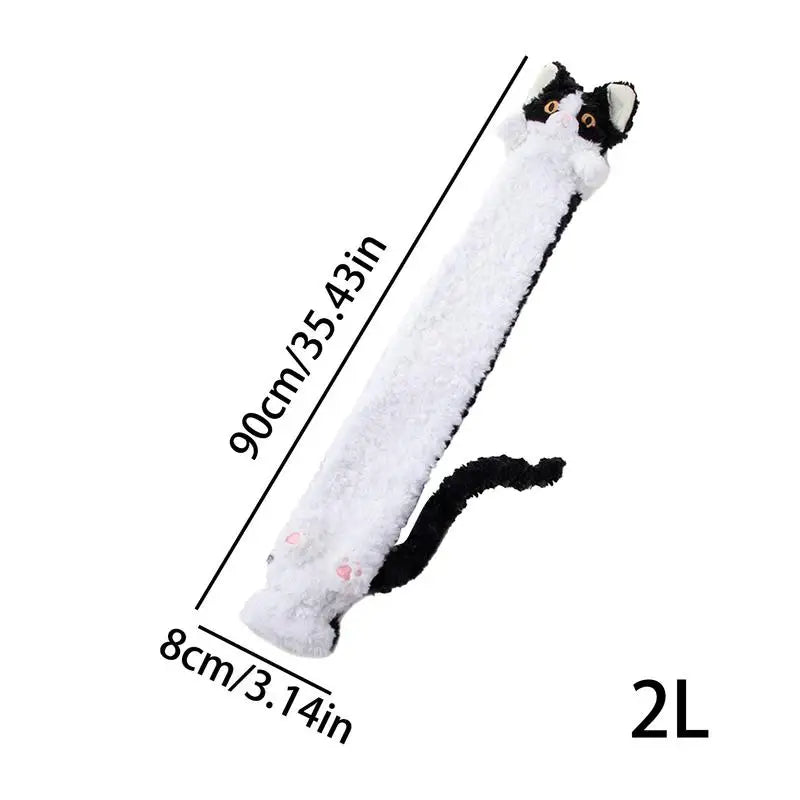 Cute Cat Long Hot Water Bottle Bag Pouch 2L Leak-Proof Hot Water Bottle Qme