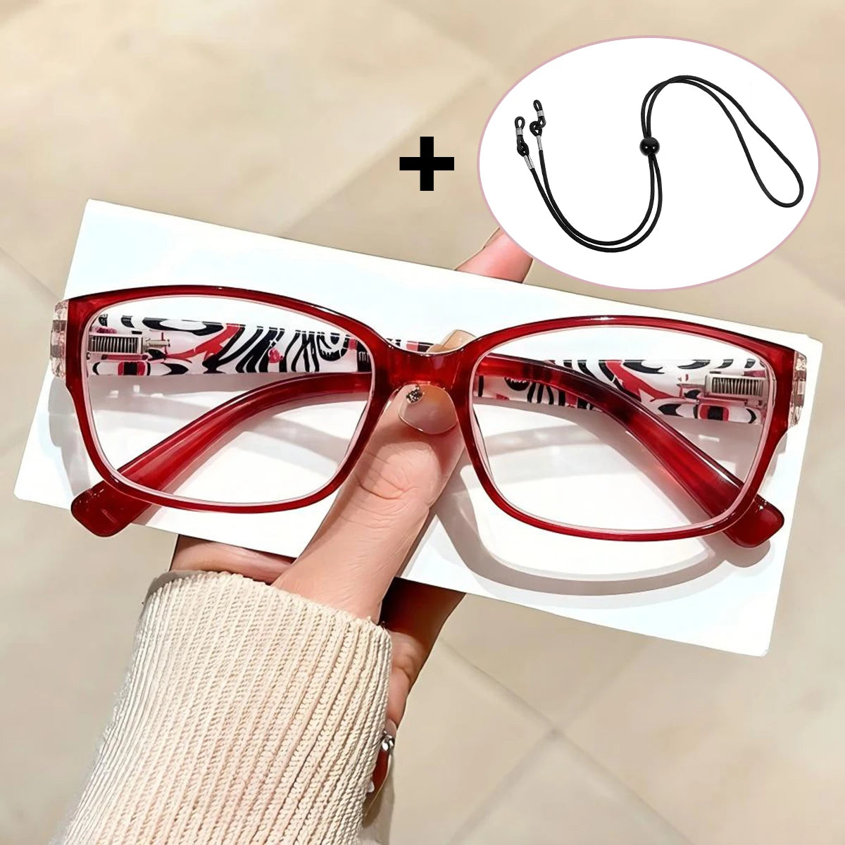 VOPHA L3 Blue Light Blocking Reading Glasses – Lightweight Reading Glasses Qst Red +300