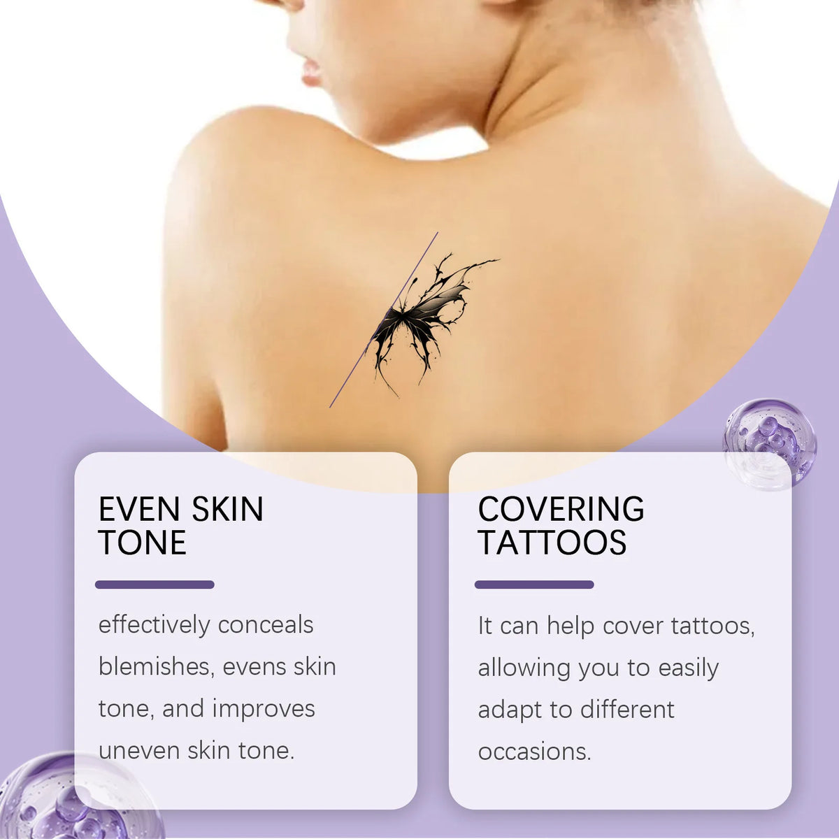EELHOE Body Concealer Full Coverage Waterproof 74ml Body Concealer Qst