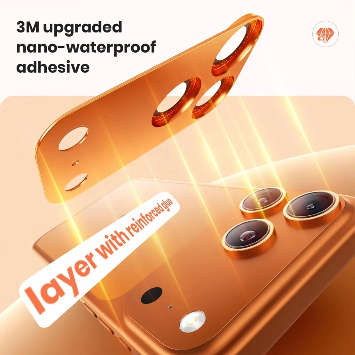 Diamond Camera Lens Protective Film for iPhone 17 Pro Max Lens Protective Film Qme