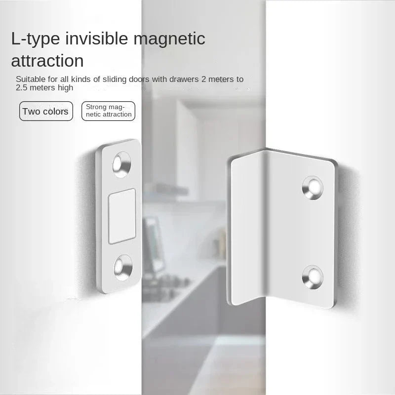 Magnetic Door Catch Latch – Invisible Drill-Free Adhesive Mount Door Catch Latch Qme