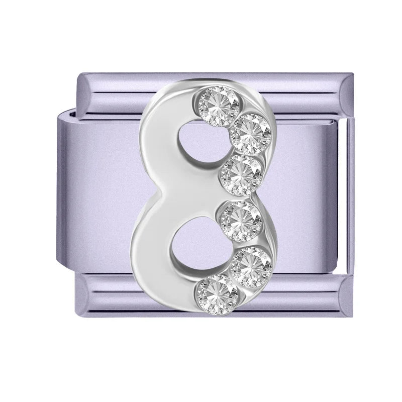 Zircon Butterfly Moon Stars Bow Italian Charm Links – Purple Italian Charm Links Qme Style 9
