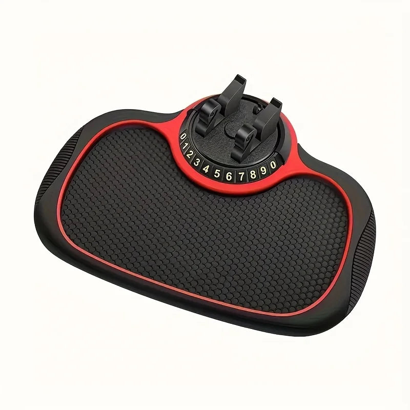 360° Rotating Swan-Shaped Car Dashboard Phone Holder Pad Car Phone Holder Qme Black