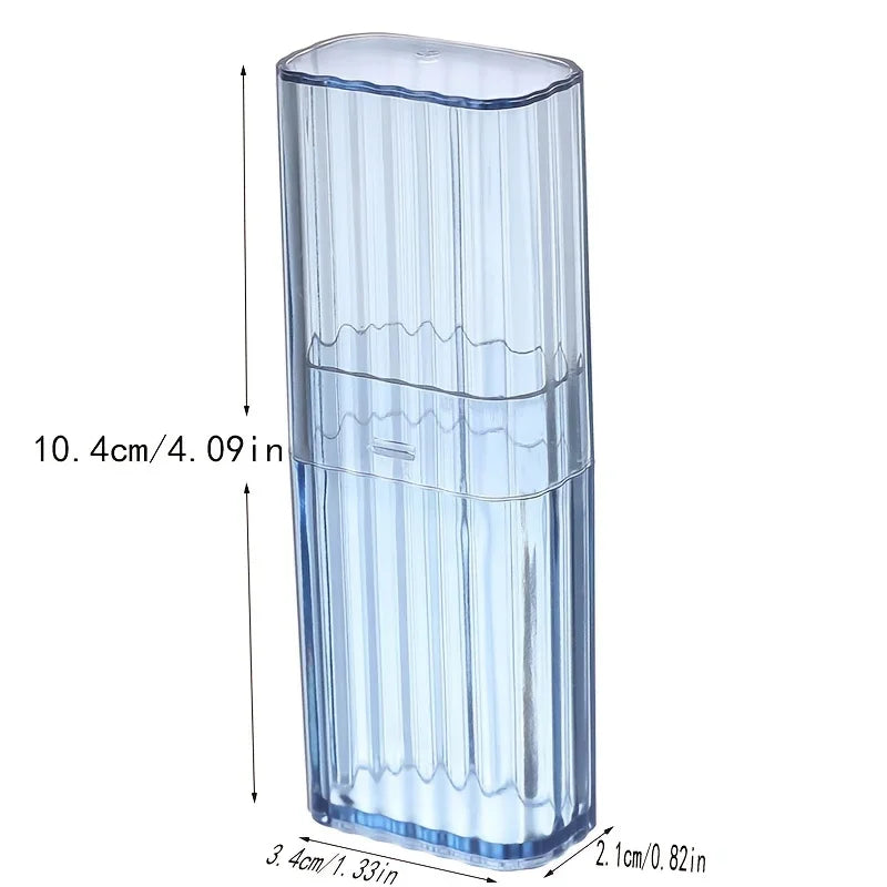 Portable Transparent Travel Toothpick Storage Box Travel Storage Box Qme