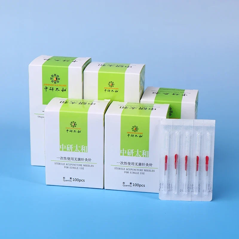 Disposable Sterile Acupuncture Needles 100pcs with Guide Tube Acupuncture Needles Qme