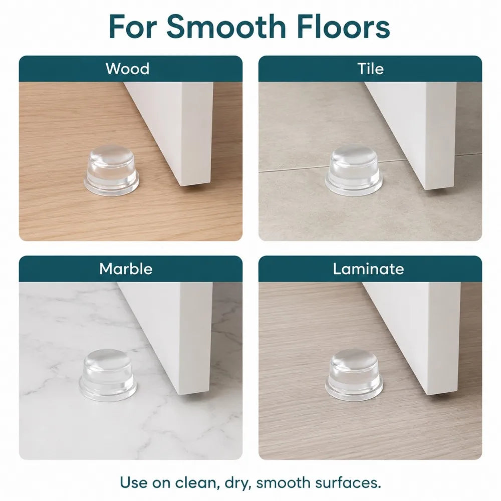 Clear Silicone Door Stopper Wall Guard – Anti-Collision Bumper Door Stopper Guard Qme