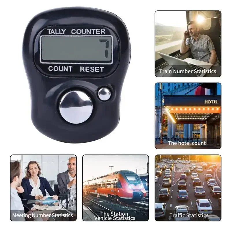Mini LED Digital Finger Counter – Islamic Tally Bead Clicker Ring Digital Tally Counter Qme