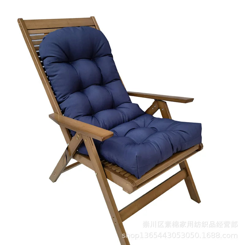 High Back Patio Chair Cushion – Waterproof & Fade Resistant Patio Chair Cushion Qst Blue 110X50cm