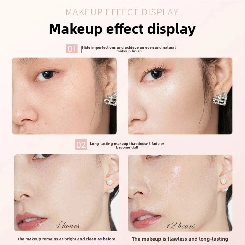 2-in-1 Foundation Stick with Built-in Brush | Dewy & Long-Lasting Foundation Stick Qme