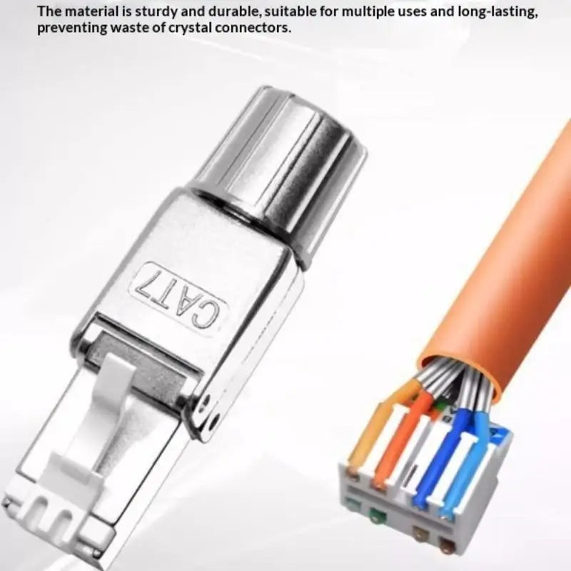 Tool-Free RJ45 Zinc Alloy Shielded Connectors | 3 Colors RJ45 Network Connector Qme
