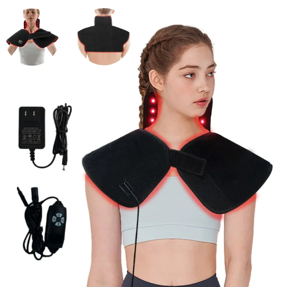 660nm 850nm Red Light Therapy Neck Shoulder Wrap Pad Light Therapy Wrap Qst