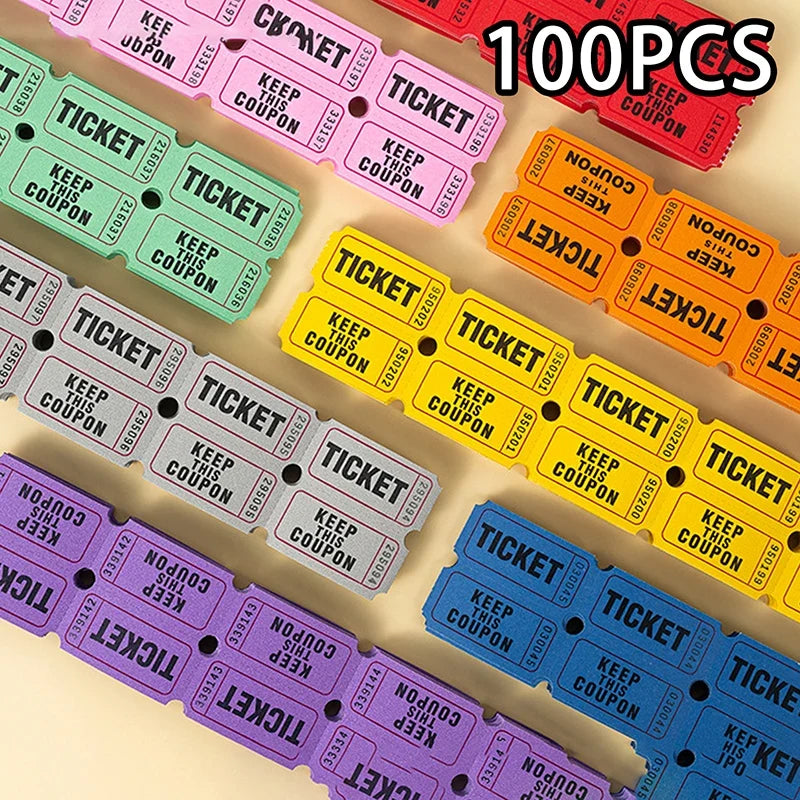100 Raffle Tickets for Classroom, Party & Event Lotteries Raffle Tickets Qme