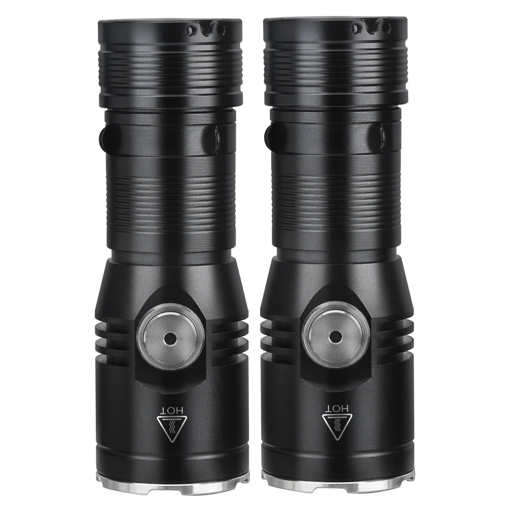 BORUiT 2000LM USB-C Rechargeable LED Flashlight IP67 LED Flashlight Qst 2pc