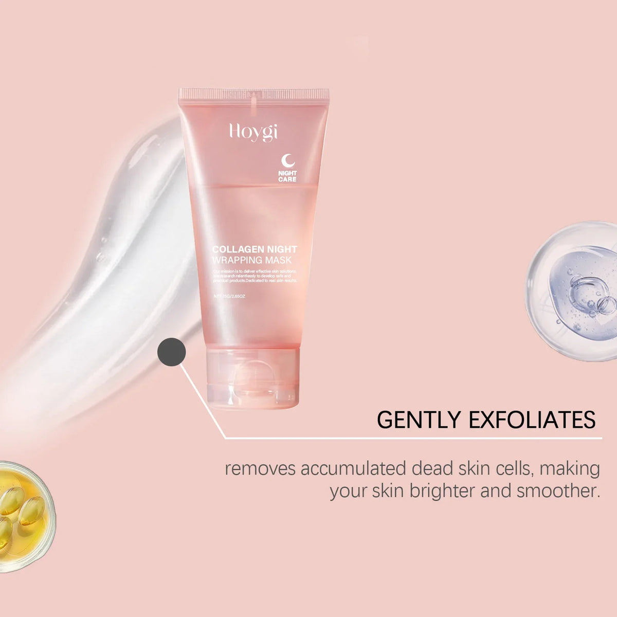 Collagen Night Peel-Off Gel Face Mask – Moisturizing & Firming Peel-Off Face Mask Qme