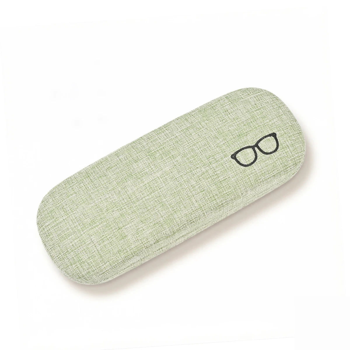 VOPHA Hard Shell Linen Glasses Case – Unisex Eyewear Box Eyeglass Case Qst Green