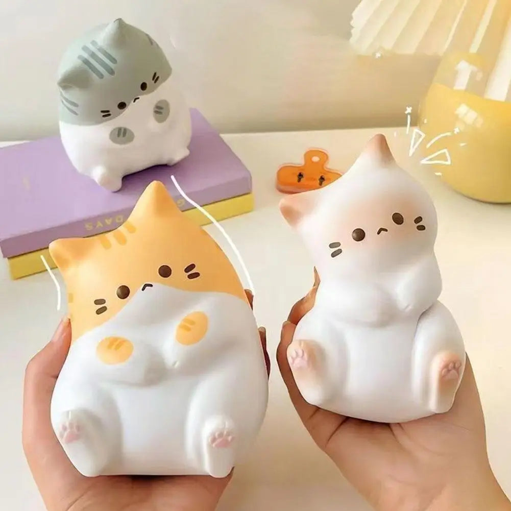 Kawaii Cat Squishy Fidget Toy – Slow Rise Squeeze Ball, 6 Colors Squishy Fidget Toy Qme