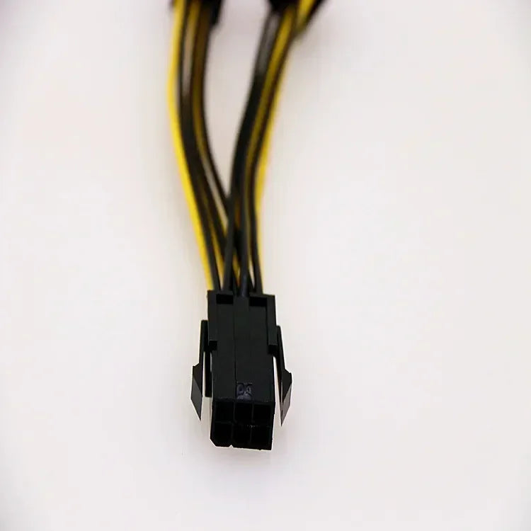 PCIe 8-Pin to Dual 6+2 Pin GPU Power Adapter Splitter Cable GPU Power Adapter Qme