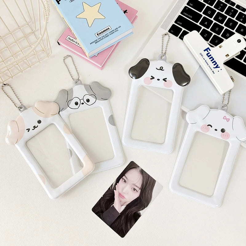 Kawaii Kpop Photocard Holder Keychain – 3 Inch Card Sleeve Photocard Holder Keychain Qst