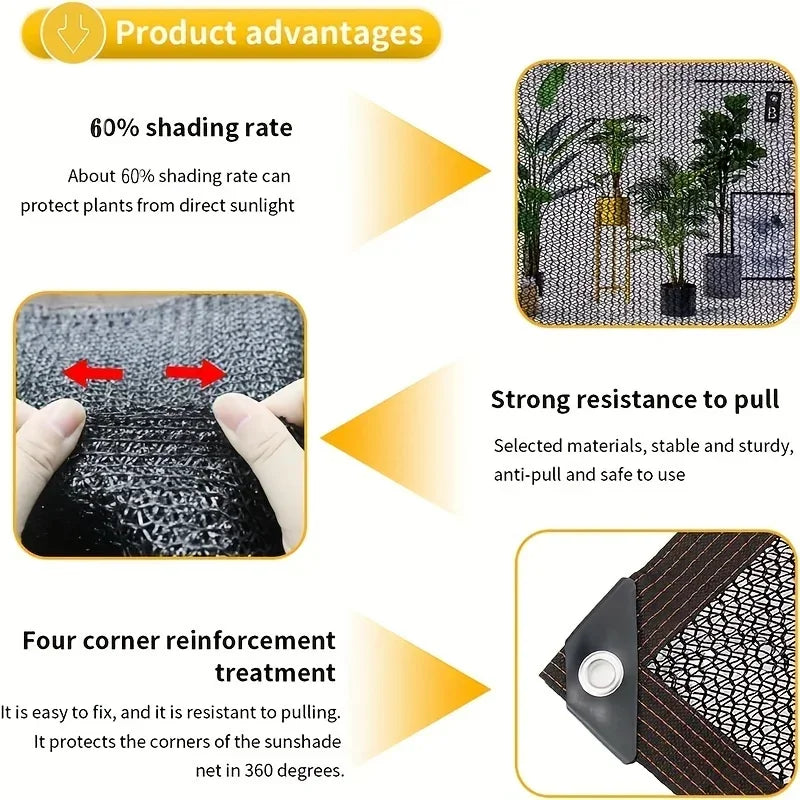 HDPE Sunshade Net 30–90% UV Block for Garden & Greenhouse Garden Shade Netting Qme