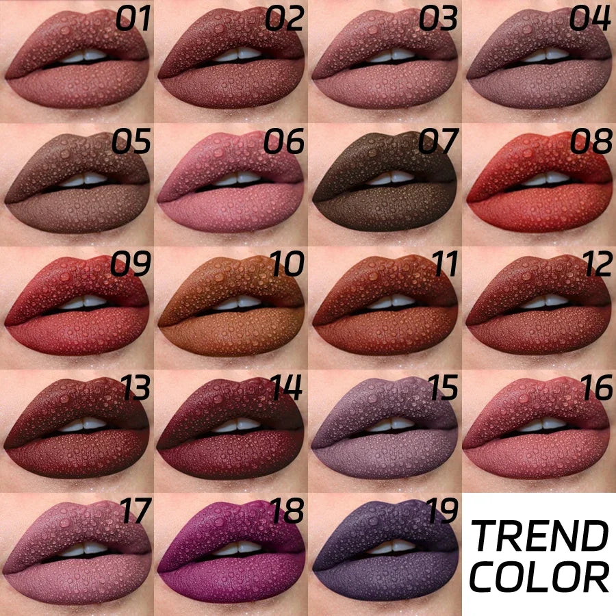 Dark Brown Matte Velvet Liquid Lipstick – Waterproof Nude Liquid Lipstick Qme