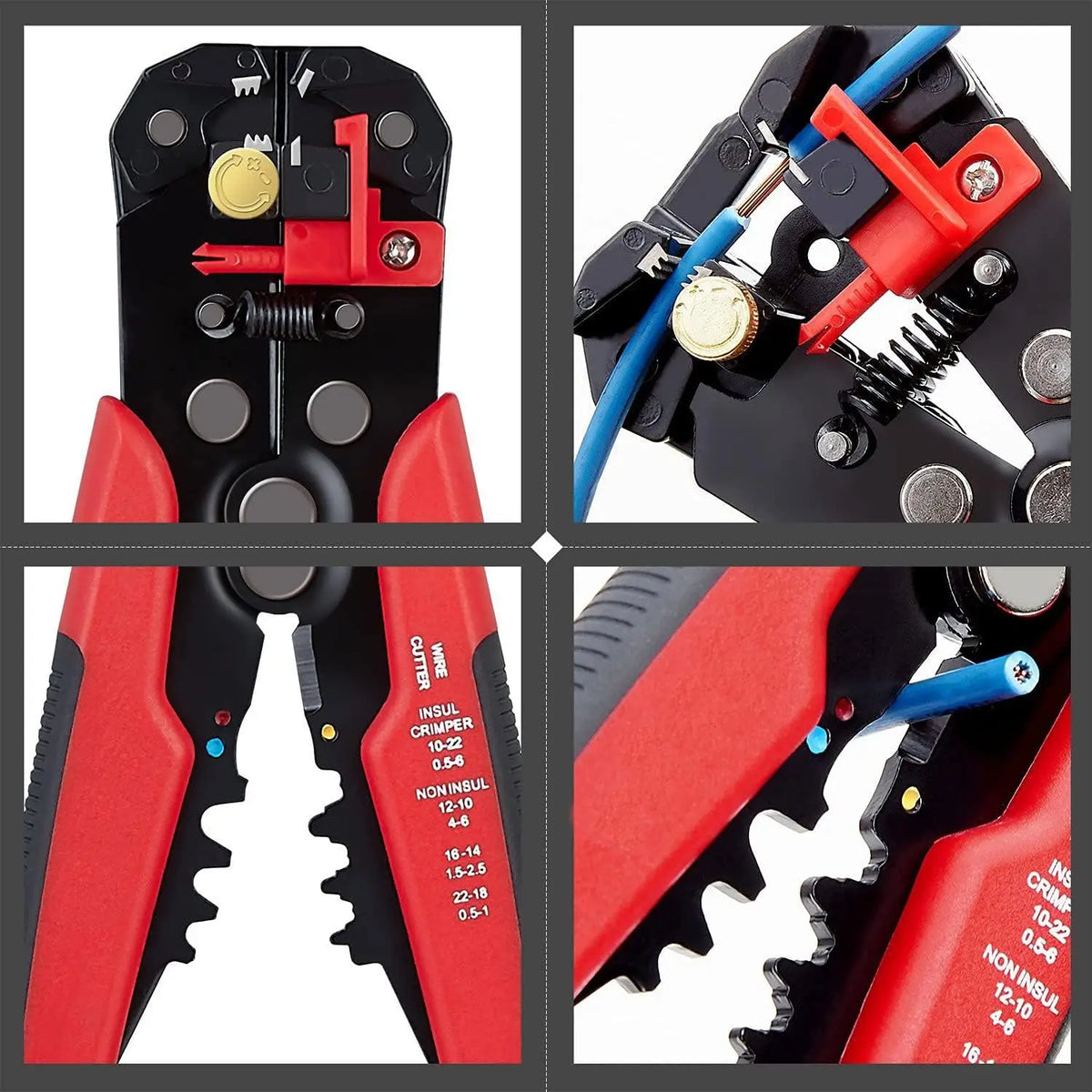 Wire Stripper Cutter Crimping Plier – Self-Adjusting Tool Wire Stripper Plier Qme