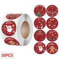 Christmas Self-Adhesive Stickers – Santa & Tree Seal Labels Christmas Stickers Qme Type B-50pcs Diameter 2.5CM