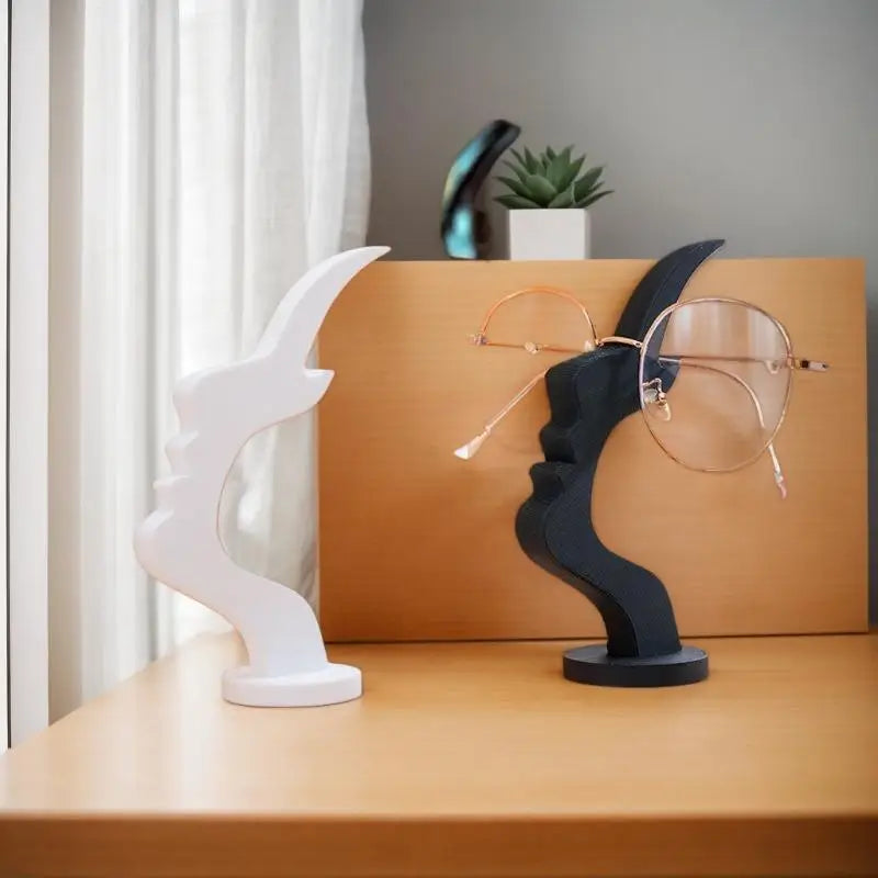 Human Face Silhouette Eyeglass Stand – Decorative Glasses Holder Eyeglass Stand Qme