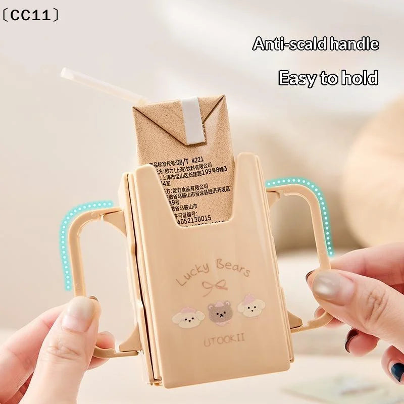 Anti-Squeeze Juice Box Holder – Adjustable Portable Cup Holder Juice Box Holder Qme
