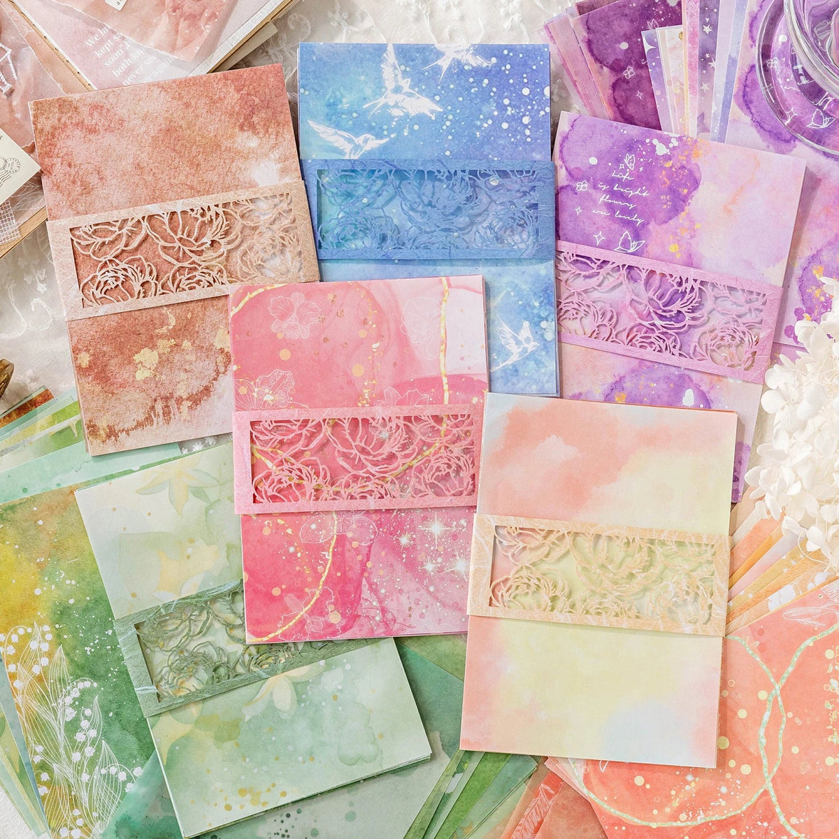 20-Sheet Colour Background Paper – DIY Scrapbooking & Journaling Scrapbooking Paper Qme