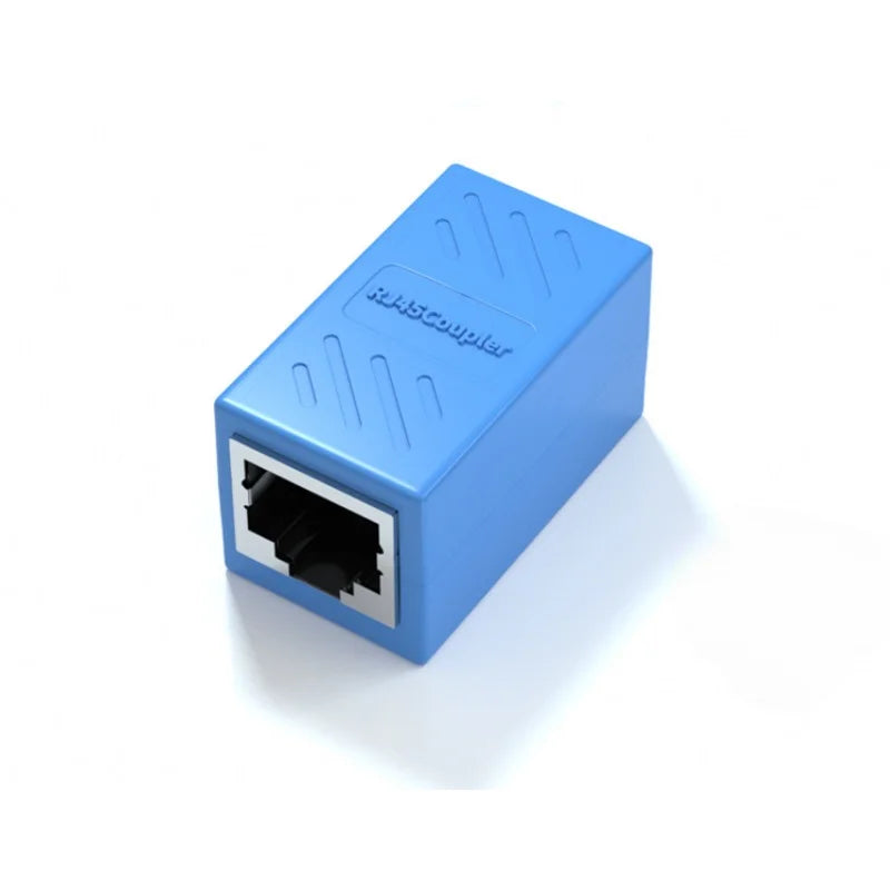 RJ45 Ethernet Coupler LAN Cable Extender – 10 Pack Cat5 Ethernet Cable Coupler Qme blue