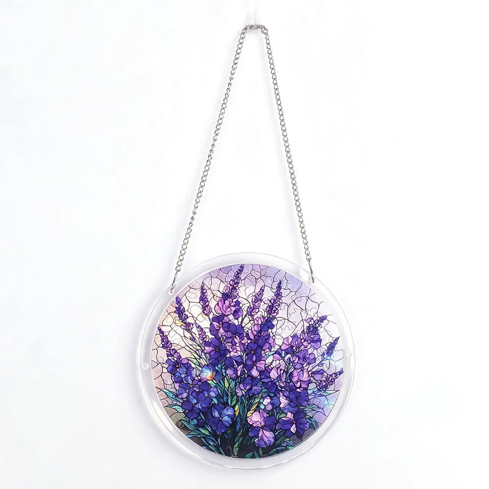 Acrylic Lavender Suncatcher Puzzle – Window Hanging Decor Window Suncatcher Qst 1PC