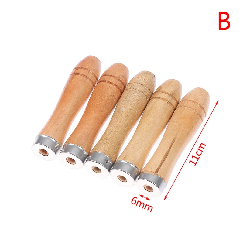 Wooden File Handle Wood Rasp Set – Rust-Proof Woodworking Tool File Handle Set Qme A2 11cm 5pcs
