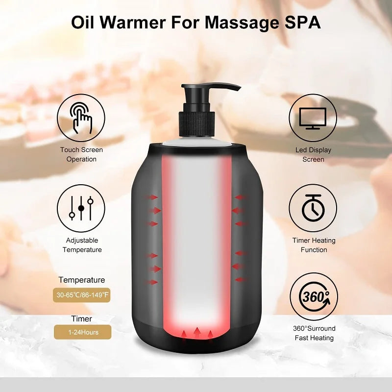 Massage Oil Warmer LED Display Timer – Vilnason WDF-002 Massage Oil Warmer Qst