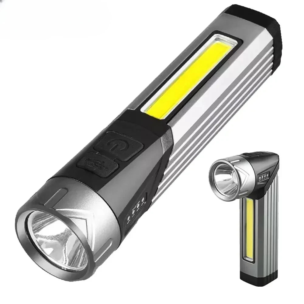 1000LM Rotatable LED Flashlight USB-C Rechargeable Magnetic Light LED Work Flashlight Qst