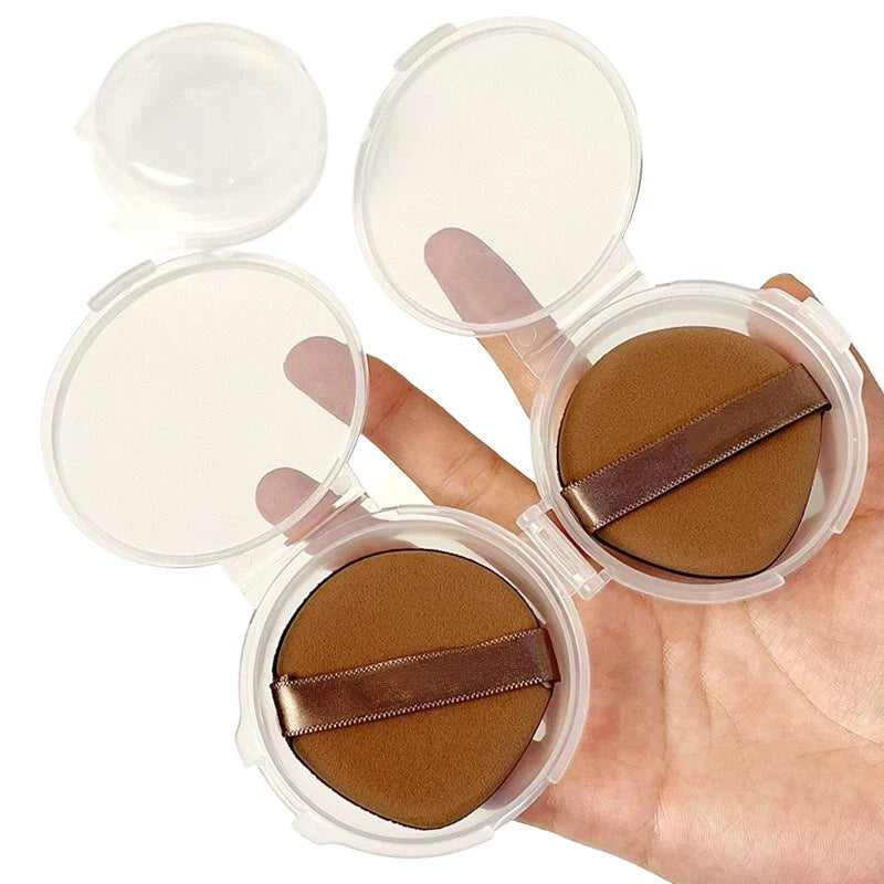 Double-Layer Folding Powder Puff Storage Box – Moisture-Proof Makeup Storage Case Qme